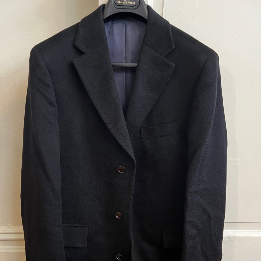 Suitsupply pure italian cashmere navy blue coat 38R